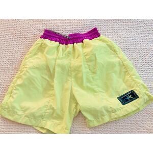 VTG 90s Cannondale Kids Neon Gecko Shorts | Retro Gorpcore All-Terrain L